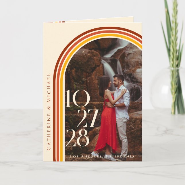 Programa Arco Retro Anos 70 Arco-íris Foto Groovy (Frente)