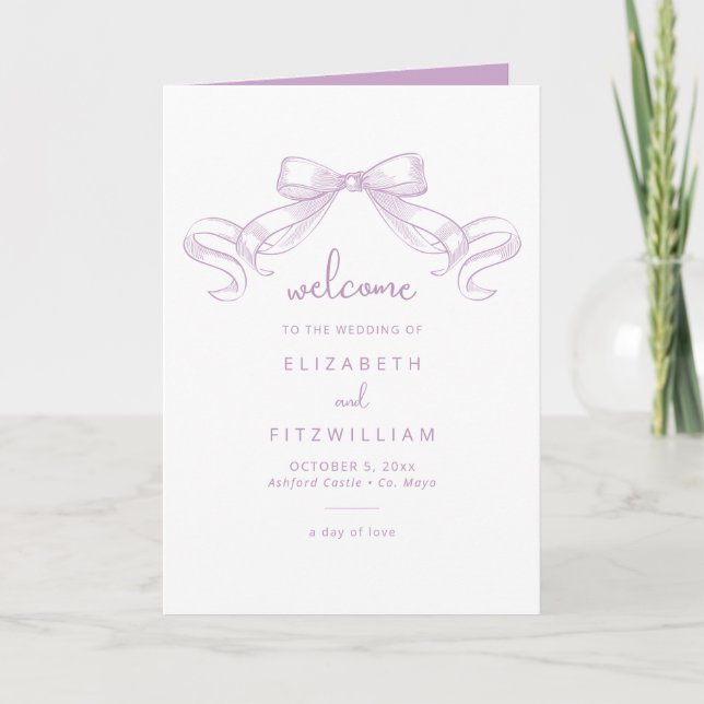 Programa Arco Romântico esboçado | Lilac Wedding (Frente)