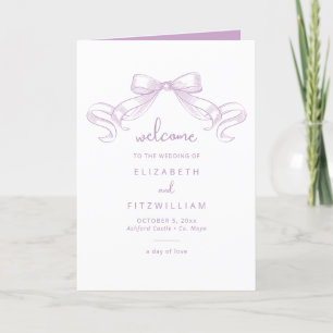 Programa Arco Romântico esboçado Lilac Wedding