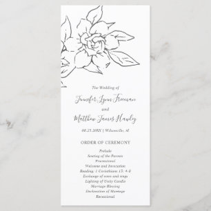Programa Arte Floral de Linha Neutra Casamento Elegante