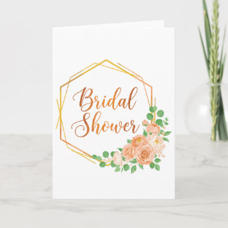 Programa Arte Floral e Dourada de Chuveiro de Noiva Elegant