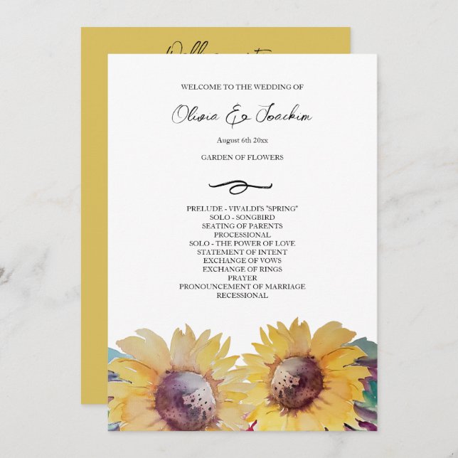 Programa Arte Rústica De Girassol (Frente/Verso)