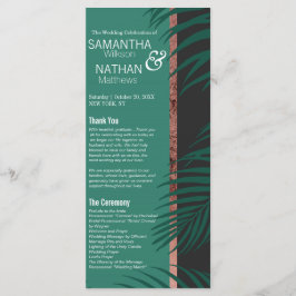 Programa Árvore Palm Verde Deixa Casamento Dourado Rosa Neg