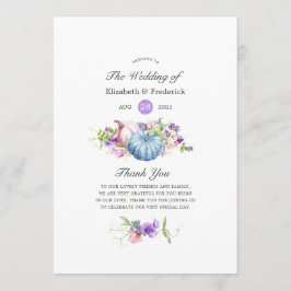 Programa Autumn - Fall Floral Wedding