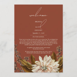 Programa Autumn Floral Terracotta Wedding Itinerário