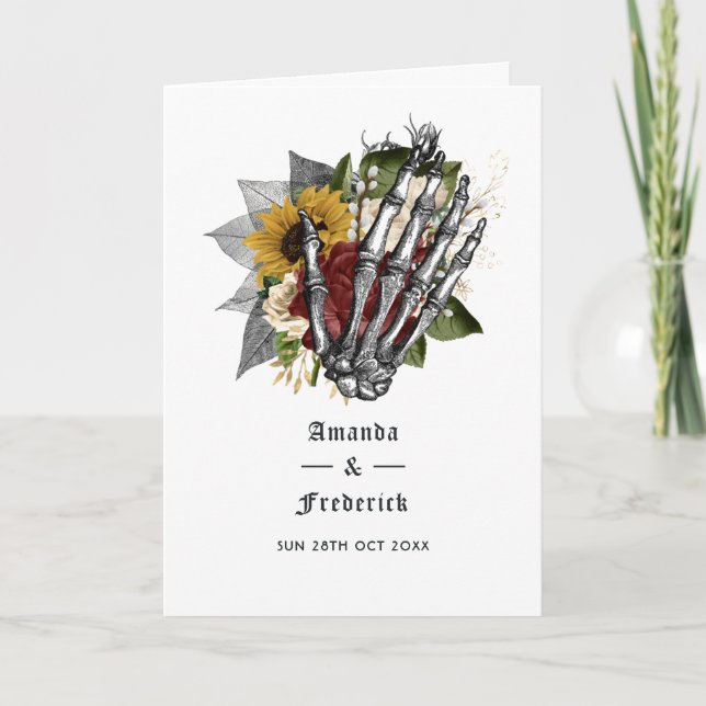 Programa Autumn Rustic Floral Gothic Wedding (Frente)