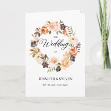 Autumn Terracotta Orange Flowers Casamento Dobrado