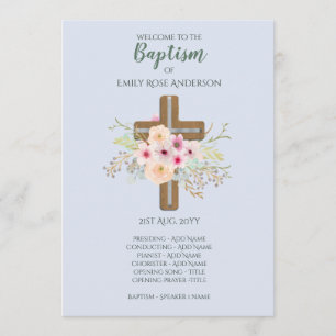 Programa Baptism BOYS - Cruz Floral
