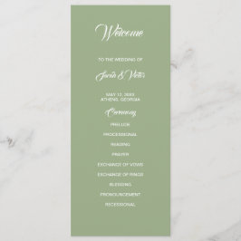 Programa Basic and Elegant double side program card 