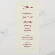 Basic and Elegant double side program card 