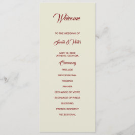 Programa Basic and Elegant double side program card 