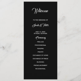 Programa Basic and Elegant double side program card 