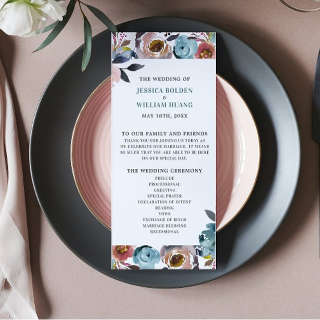 Programa Beautiful Blooms Floral Spring Wedding Ceremony (Criador carregado)