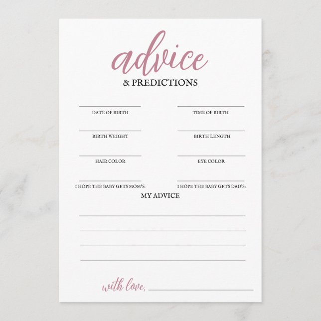 Programa Bebê em conselhos e previsões de sangue (Frente)