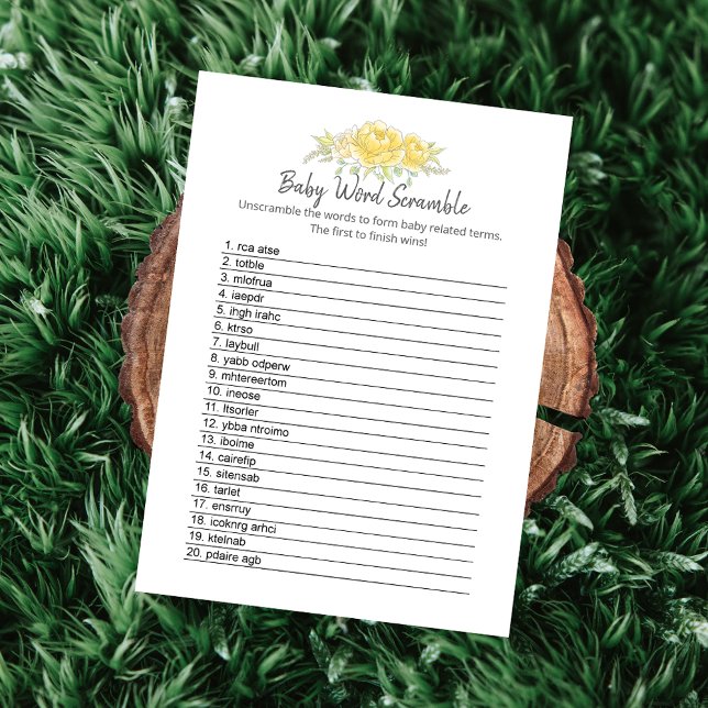 Programa Bebê Palavra Scramble Teddy Bear Card (Criador carregado)