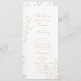 Programa Beige Corner Floral Boho Wedding