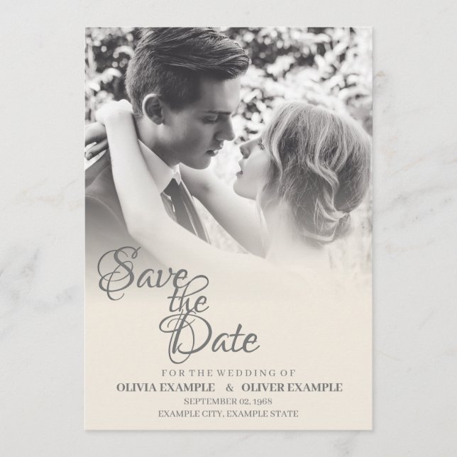 Programa Beijar casal de casamento em monocromo (Frente)