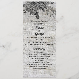 Programa Belo Casamento de Flores Negras e Cinzas