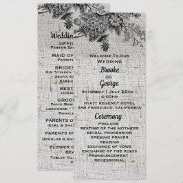 Programa Belo Casamento de Flores Negras e Cinzas