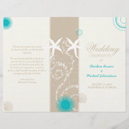 Programa Bi Fold de Celebração de Casamento em Pra