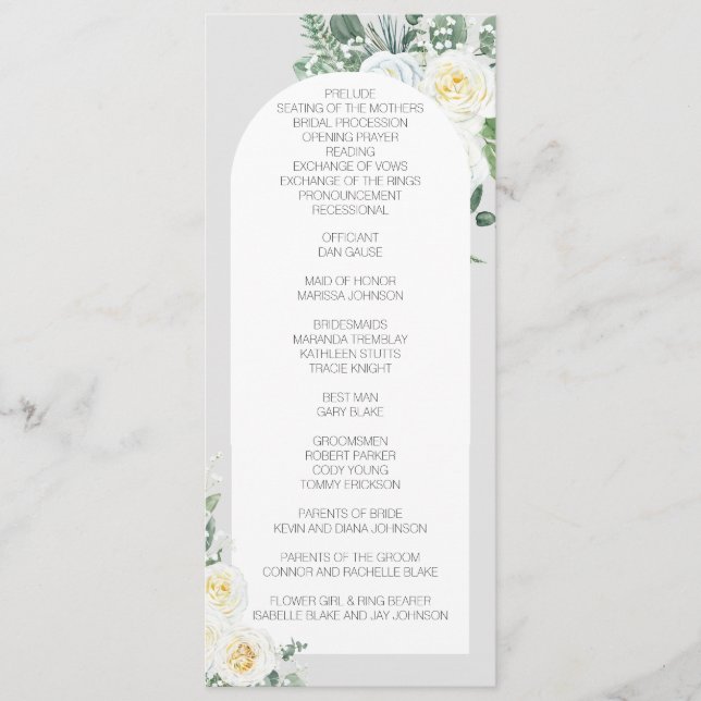 Programa Bloom White Floral Long Program (Frente)