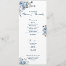 Programa Blue Floral Wedding