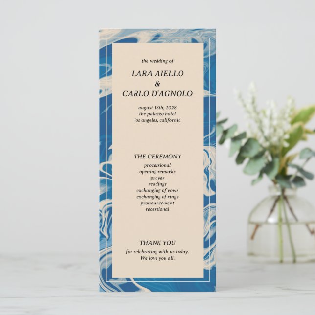 Programa Blue Marble Modern Coastal Weding (Em pé/Frente)