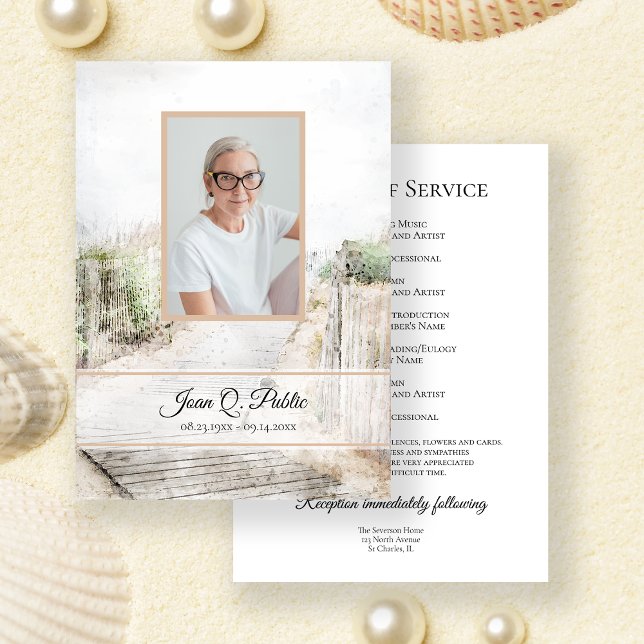 Programa Boardwalk to Beach Funeral Service Memorial (Criador carregado)