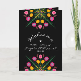 Programa Boas-vindas Florais Borboleta Casamento Mexicano