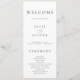 Programa Boho Black & White Elegant Casamento Minimalista