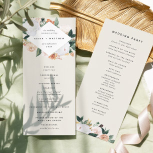 Programa Boho Blooms, moderna cerimônia de núpcias florais