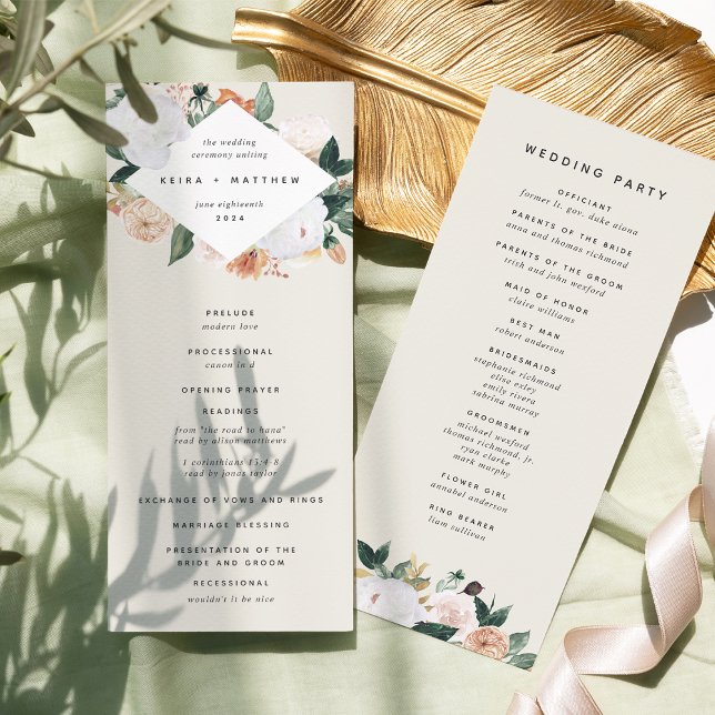 Programa Boho Blooms, moderna cerimônia de núpcias florais (Criador carregado)