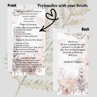 Programa Boho Blush Floral