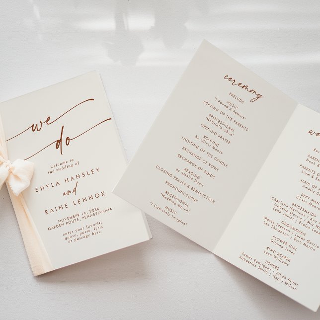 Programa Boho Chic Bohemian Cream Nós Dobramos O Casamento (Criador carregado)