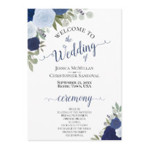 Boho Chic Marinho e Rosas Azuis Dusty Casamento El