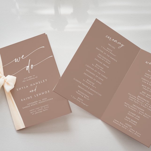 Programa Boho Chic Neutral Taupe Nós Dobramos O Casamento (Criador carregado)
