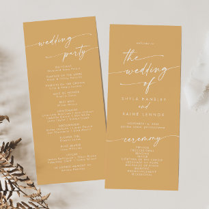 Programa Boho Chic Yellow Marigold Tea Length Casamento