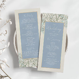 Programa Boho Dusty Blue Weding Program