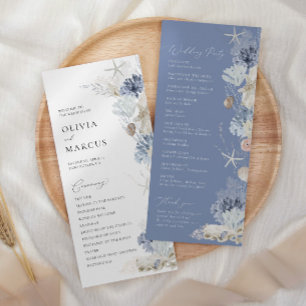 Programa Boho Elegante Ocean Beach Coral Blue Weding
