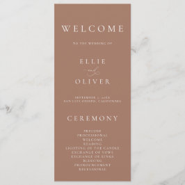 Programa Boho Mocha Mousse Casamento Minimalista Elegante