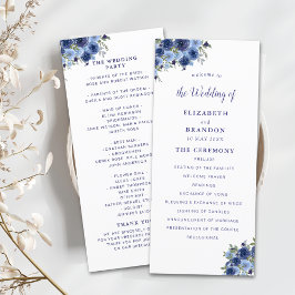 Programa Boho Navy Flowers – Countryside Wedding