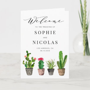 Programa Boho Potted Succulents and Cactus Summer Wedding
