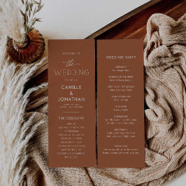 Programa Boho Terracotta Wedding Program