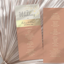 Boho Terracotta Wedding Program