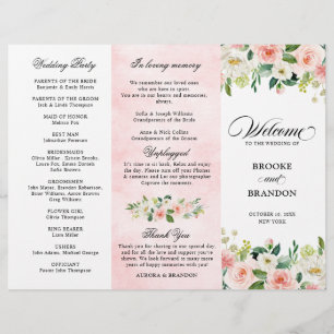 Programa Bonito de Casamento Floral Rosa-Rosa Past