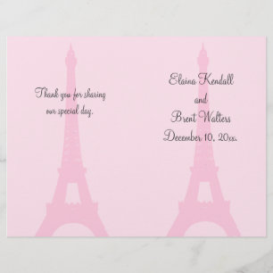 Programa bonito do casamento de Paris