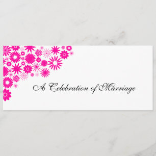 Programa bonito Florals Magenta de Casamento