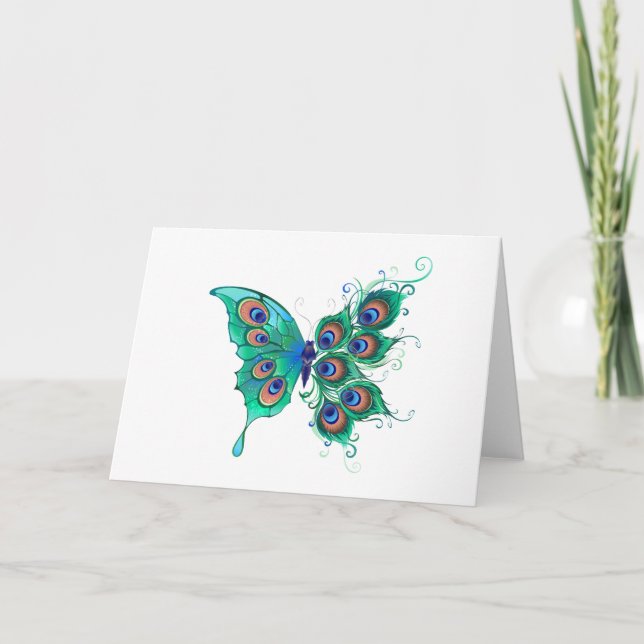 Programa Borboleta com Penas de Pavão Verde (Frente)