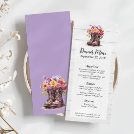 Programa Botas Rústicas de Madeira e Florais Cardápio de Ca