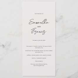 Programa Bradford Modern Wedding